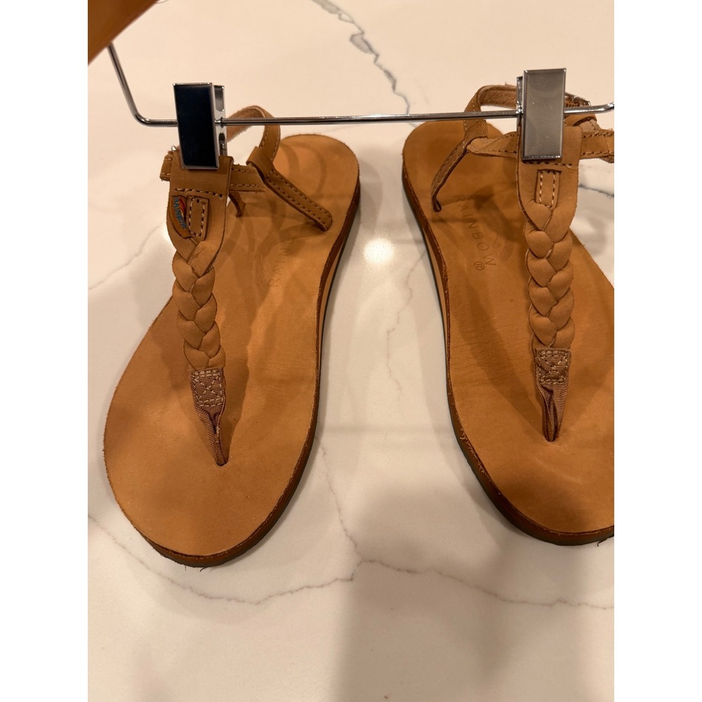 Rainbow Sandals Braided Leather Thong Sandal 6/6.5